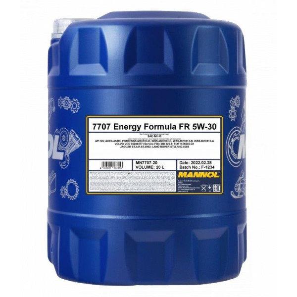 20L Mannol 5W-30 SL/CF A5/B5 Fully Synthetic Engine Oil image